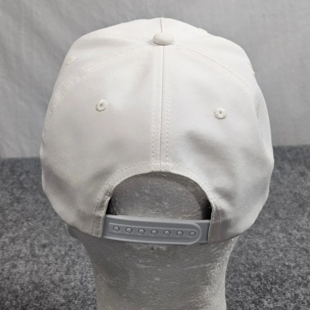 Swannies Golf Hat‎ Mens Cap White Blue Patch Snapback Active Performance Sporty
